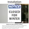 Signmission Closed For Winter, 3.5 in W x Rectangle, Vinyl Decal OS-2PACK-NS-D-35-V-10678 - alternate 2